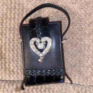 Brighton Vintage Patent Leather Crossbody Phone Card Holder Case